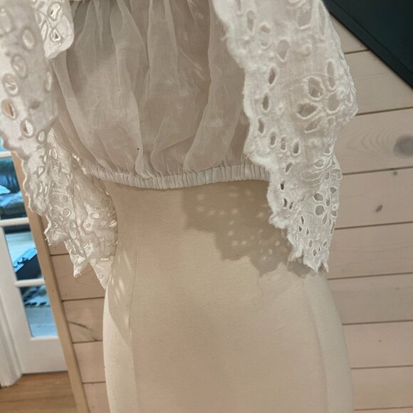 016 Free People’s FP One Perla Eyelet Lace Off-shoulder White NWOT Size Large - Picture 6 of 6